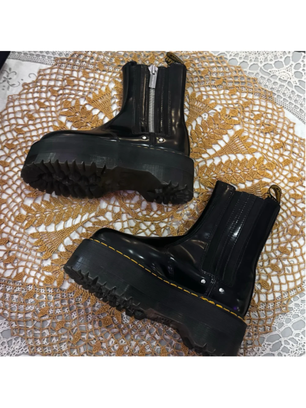 Women's Dr. Martens Black Platform Boots Size 6